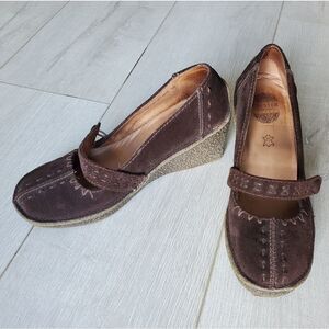 CHESTER ENGLAND Brown Dress Wedge Leather Shoes